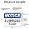 Signmission Suspended Load, 24 in W x Rectangle, Vinyl Decal OS-2PACK-NS-D-1824-L-16639 - alternate 5